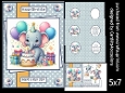 Elephants birthday surprise 5x7