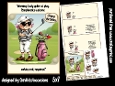 Warning lady golfer at play 5x7