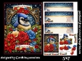snow stars and feathered friends 5x7