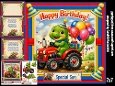 Dinpo on a tractor