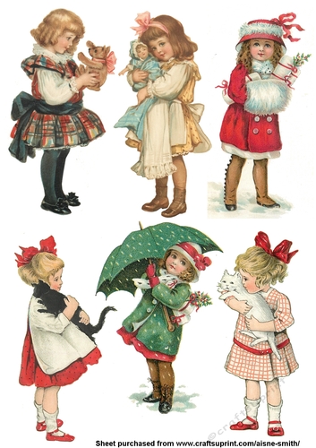 Vintage Girls 1 Cut-outs