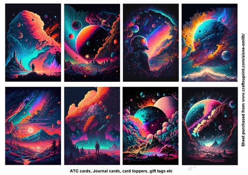 Psychedelic Worlds ATC / Cards / Tags
