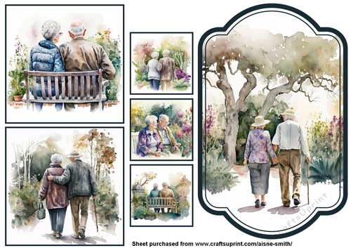 Elderly Couples Enjoying Nature Toppers