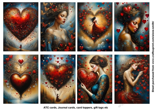 Love is in the Air ATC Cards / Journal Cards / Toppers