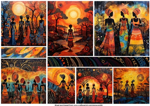 African Women Batik Style Toppers