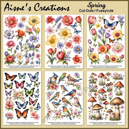 Spring Flowers Cut-Outs / Fussy Cuts
