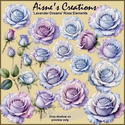 Lavender Dreams Rose Elements