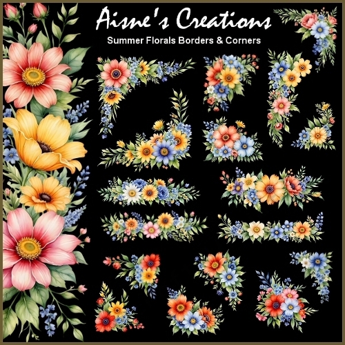 Summer Florals Borders & Corners