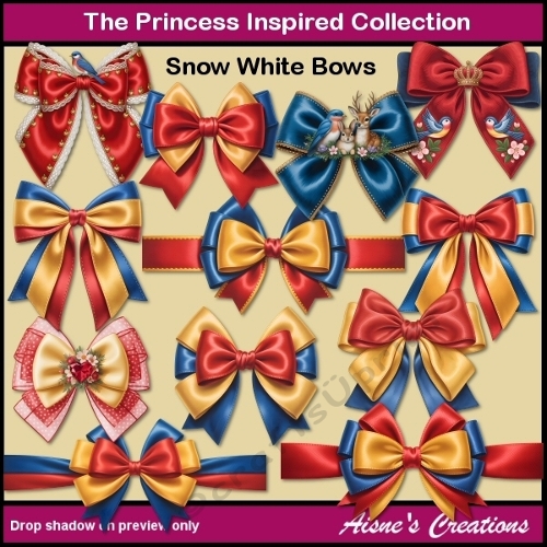 Snow White Inspired Bows