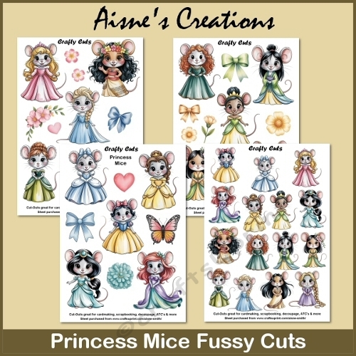 Princess Mice Fussy Cuts
