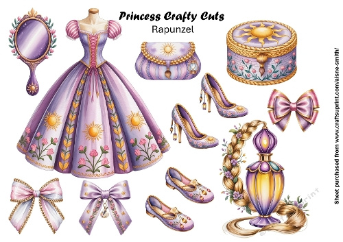 Princess Rapunzel Fussy Cuts 