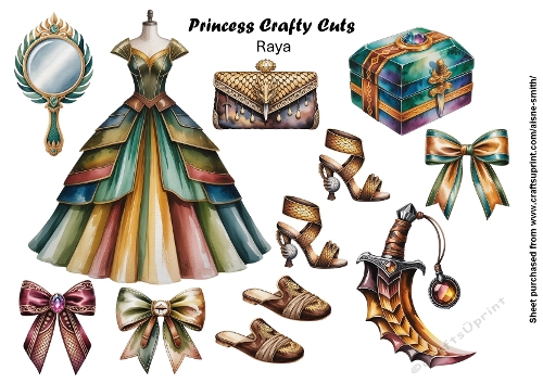 Princess Raya Fussy Cuts 