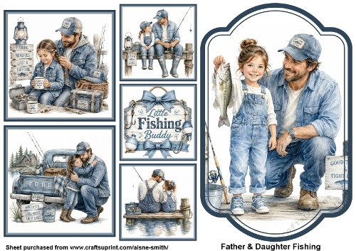 Father & Daughter Fishing Toppers