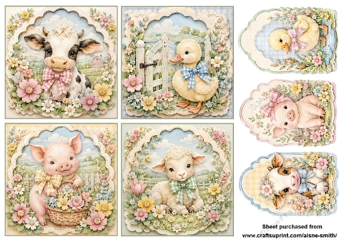 Pastel Farm Toppers & Tags