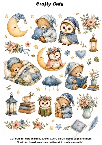 Bedtime Friends Fussy Cuts