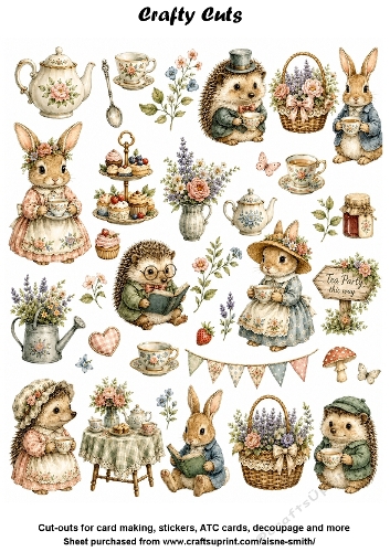 Woodland Friends Tea Fussy Cuts