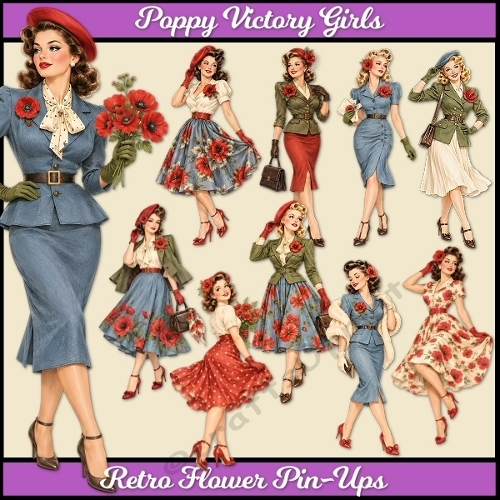 Poppy Victory Girls Clipart