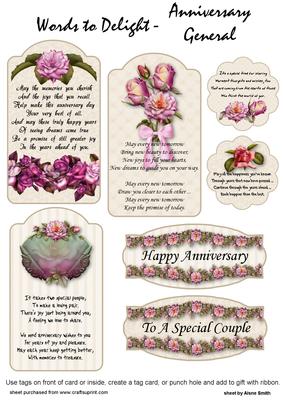 Anniversary Toppers / Tags