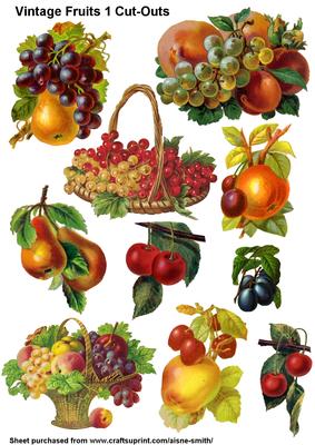 Vintage Fruits 1 Cut-outs
