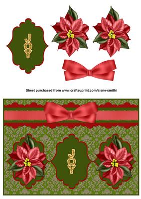 Joy Poinsettia Card Front