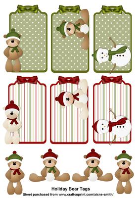 Holiday Bears Tags