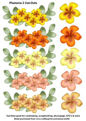 Plumeria 3 Cut-outs
