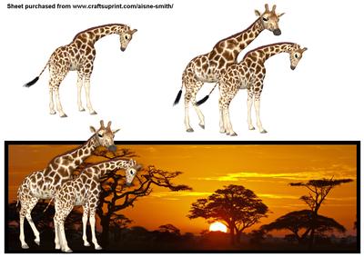 Giraffe Landscape Over the Edge