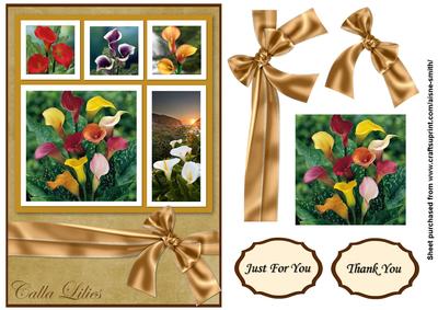 Calla Lilies Collage Card