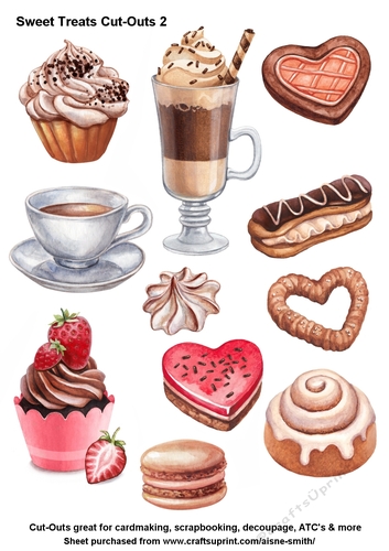 Watercolor Sweet Treats 2 Cut-Outs