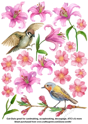 Watercolor Lilies Mix Cut-Outs