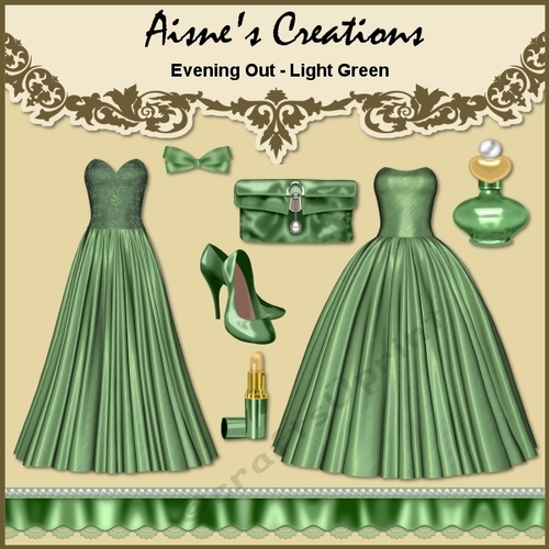 Evening Out - Light Green Elements Pack