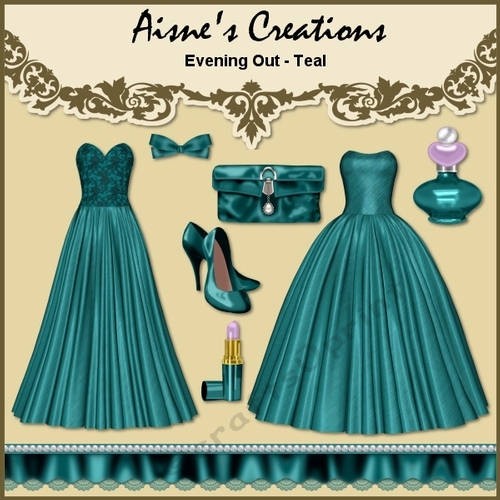 Evening Out - Teal Elements Pack