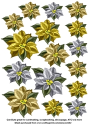 Gold Poinsettia Cut-Outs