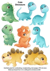 Cute Dinosaurs Cut-Outs