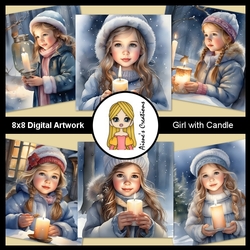 Girl With Candle Artwork