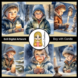 Boy With Candle Artwork