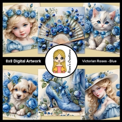 Victorian Roses - Blue
