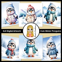 Cute Winter Penguins