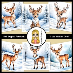 Cute Winter Deer