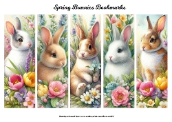 Spring Bunnies Bookmarks