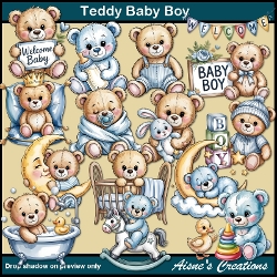 Teddy Baby Boy Clip Art