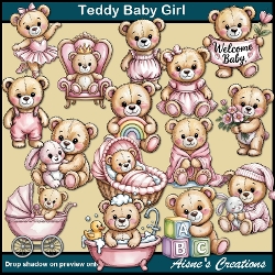 Teddy Baby Girl Clip Art