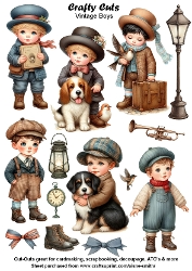 Vintage Boys Cuts Outs / Fussy Cuts