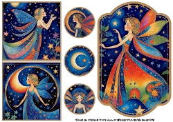 Starry Night Fairies Toppers