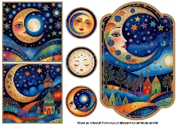 Starry Night Moon Toppers