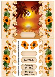 Bordered Sunset Beach