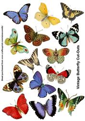 Vintage Butterflies Cut-outs