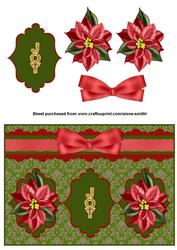 Joy Poinsettia Card Front