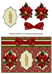 Love Poinsettia Card Front