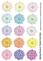 Spring Flowers Pastel Cut-outs